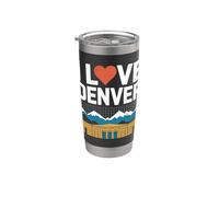 J'adore le design du paysage urbain et montagnard de Denver Gobelet isotherme en acier inoxydable double paroi