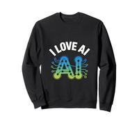 J'adore Le Design pour Les passionnés de Technologie AI Circuit Sweatshirt