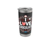 J'adore le dessert sucré au chocolat Gobelet isotherme en acier inoxydable double paroi