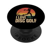 J'adore Le Disc Golf Vintage Sunset PopSockets PopGrip Adhésif
