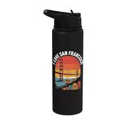 J'adore le Golden Gate Bridge de San Francisco Stainless Steel Insulated Water Bottle