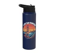 J'adore le Golden Gate Bridge de San Francisco Stainless Steel Insulated Water Bottle