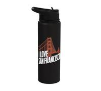 J'adore le Golden Gate Bridge de San Francisco Stainless Steel Insulated Water Bottle