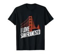 J'adore Le Golden Gate Bridge de San Francisco T-Shirt Graphique avec Valeur