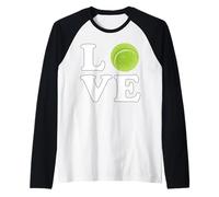 J'adore Le Jeu de Mots de Tennis Manche Raglan