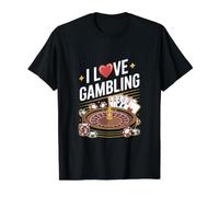J'adore Le Jeu, Le Casino, Le Poker et Le Fun T-Shirt Graphique avec Valeur