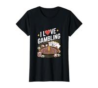 J'adore Le Jeu, Le Casino, Le Poker et Le Fun T-Shirt Graphique avec Valeur