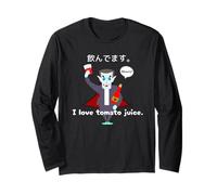 J'adore Le jus de Tomate. Vampire Dracula Monstre Halloween Manche Longue