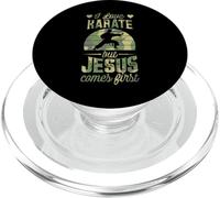 J'adore Le karaté mais Jésus Arrive en Premier, Un chrétien drôle PopSockets PopGrip pour MagSafe