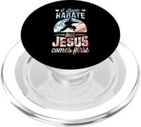 J'adore Le karaté mais Jésus Arrive en Premier, Un chrétien drôle PopSockets PopGrip pour MagSafe