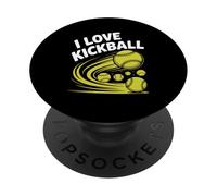 J'adore Le Kickball et Les Amateurs de Sports Amusants PopSockets PopGrip Adhésif