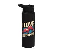J'adore le kickboxing Boxer Spirit Strength Stainless Steel Insulated Water Bottle