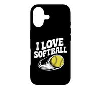 J'adore Le Mouvement Dynamique de Softball Passion Ball Coque pour iPhone 17