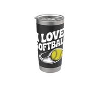 J'adore le mouvement dynamique de Softball Passion Ball Gobelet isotherme en acier inoxydable double paroi