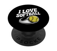 J'adore le mouvement dynamique de Softball Passion Ball PopSockets PopGrip Adhésif