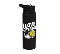 J'adore le mouvement dynamique de Softball Passion Ball Stainless Steel Insulated Water Bottle