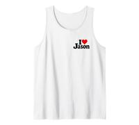 J'adore Le NOM DE Jason en Forme DE CŒUR sur Un T-Shirt Débardeur