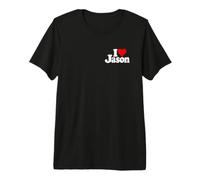 J'adore Le NOM DE Jason en Forme DE CŒUR sur Un T-Shirt T-Shirt Haut de Gamme