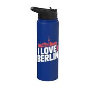 J'adore le paysage urbain de Berlin : Skyline Pride Stainless Steel Insulated Water Bottle