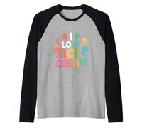 J'adore Le Plaisir de célébrer la crème glacée Manche Raglan