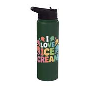 J'adore le plaisir de célébrer la crème glacée Stainless Steel Insulated Water Bottle