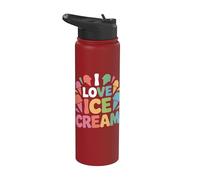 J'adore le plaisir de célébrer la crème glacée Stainless Steel Insulated Water Bottle