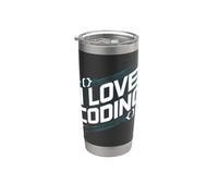 J'adore le plaisir des développeurs de logiciels de codage Gobelet isotherme en acier inoxydable double paroi