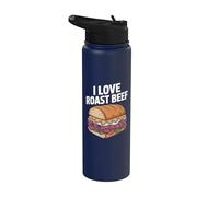 J'adore le plaisir des sandwichs au rosbif Stainless Steel Insulated Water Bottle