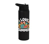 J'adore le plaisir estival de la pastèque Stainless Steel Insulated Water Bottle