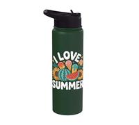 J'adore le plaisir estival de la pastèque Stainless Steel Insulated Water Bottle