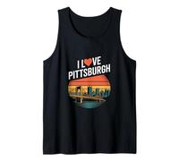 J'adore le pont du paysage urbain de Pittsburgh Débardeur