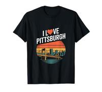 J'adore le pont du paysage urbain de Pittsburgh T-Shirt
