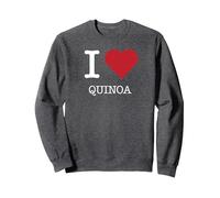 J'adore Le Quinoa, J'adore Le Quinoa Sweatshirt, Unisexe pour Adultes, Chiné Foncé, S