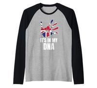 J'adore Le Royaume-Uni, la Brit Pride, C'est dans Mon ADN, la Famille Britannique Manche Raglan