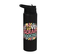 J'adore le scrapbooking, Passion Craft Fun Stainless Steel Insulated Water Bottle