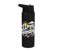 J'adore le soleil du dimanche matin Stainless Steel Insulated Water Bottle