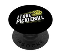 J'adore Le Sport pour Les Amateurs de Pickleball PopSockets PopGrip Adhésif