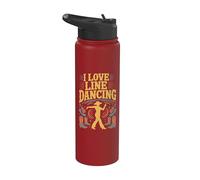 J'adore le style country de Line Dancing Stainless Steel Insulated Water Bottle