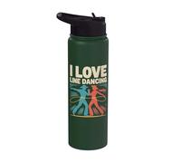 J'adore le style western cowboy de Line Dancing Stainless Steel Insulated Water Bottle