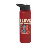 J'adore le style western cowboy de Line Dancing Stainless Steel Insulated Water Bottle