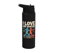 J'adore le style western cowboy de Line Dancing Stainless Steel Insulated Water Bottle