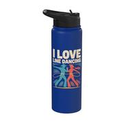 J'adore le style western cowboy de Line Dancing Stainless Steel Insulated Water Bottle
