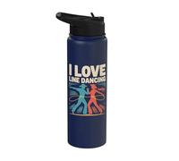 J'adore le style western cowboy de Line Dancing Stainless Steel Insulated Water Bottle