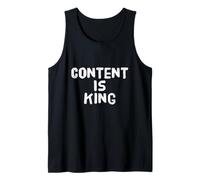 J'adore le succès en marketing, ce qui signifie que le contenu est roi Débardeur