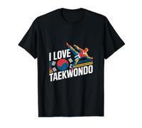 J'adore Le Taekwondo Martial Arts Pride T-Shirt Graphique avec Valeur