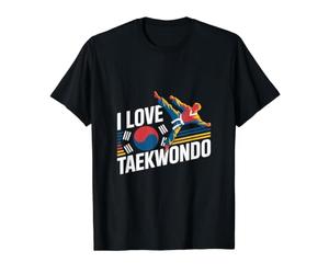 J'adore Le Taekwondo Martial Arts Pride T-Shirt Graphique avec Valeur
