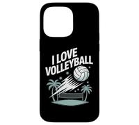 J'adore le volley-ball, fun, Beach Spirit Coque pour iPhone 14 Pro Max