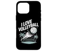J'adore le volley-ball, fun, Beach Spirit Coque pour iPhone 16 Pro Max