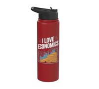 J'adore l'économie, la passion pour le savoir Stainless Steel Insulated Water Bottle