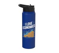 J'adore l'économie, la passion pour le savoir Stainless Steel Insulated Water Bottle